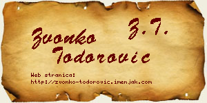 Zvonko Todorović vizit kartica